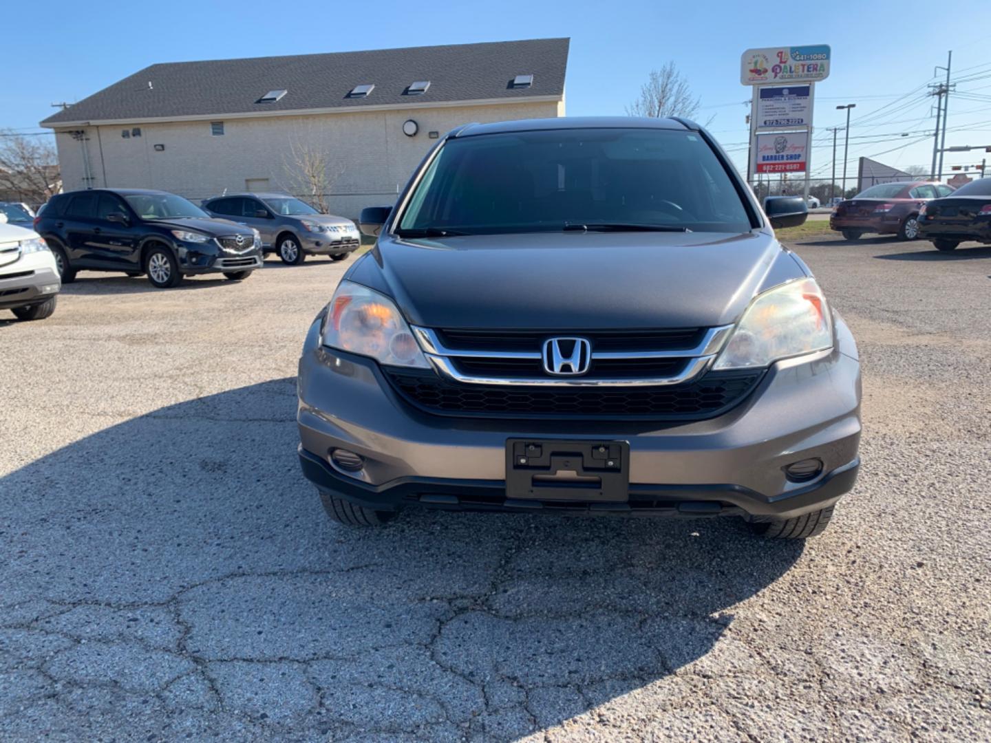 2010 Gray /gray Honda CR-V LX 4WD AT (5J6RE4H38AL) with an 2.4L L4 DOHC 16V engine, Automatic Transmission transmission, located at 1830 North Belt Line Road, Irving, TX, 75061, (469) 524-0199, 32.834373, -96.993584 - Photo#1